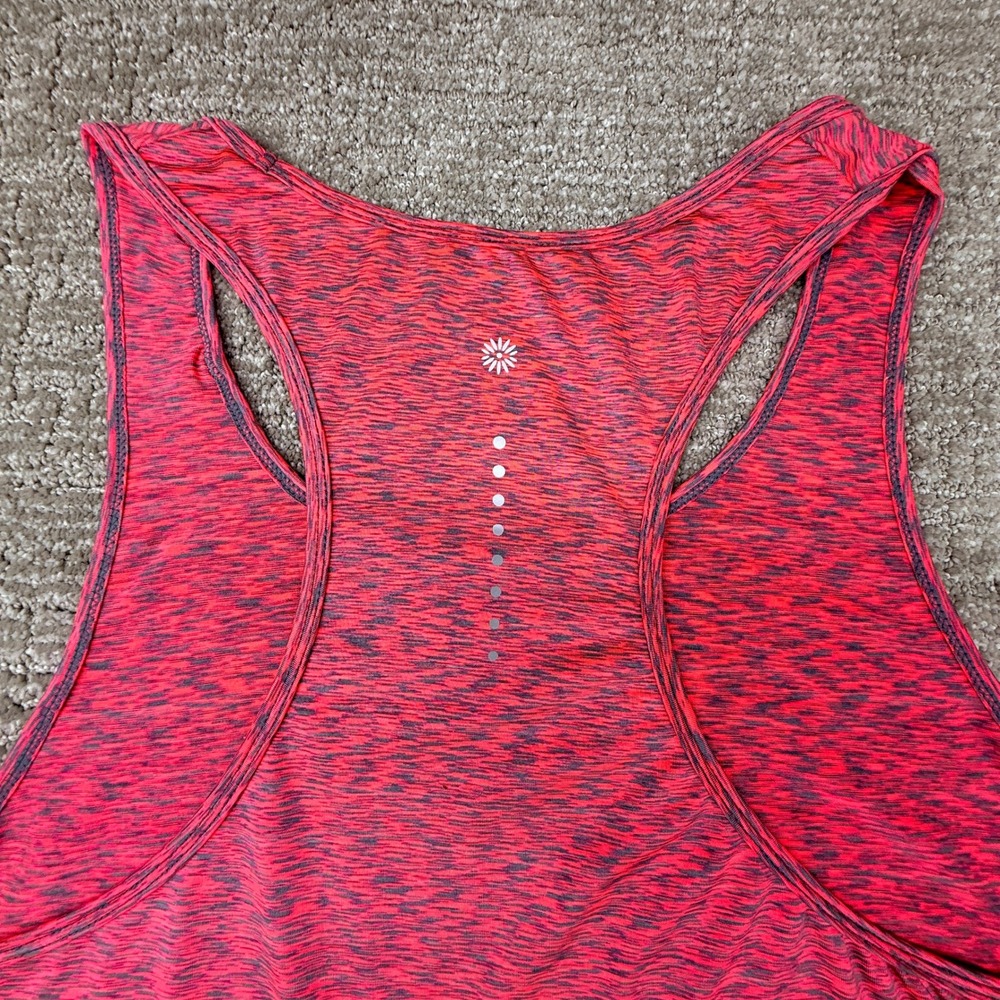 Athleta Tank Top Womens M Pink White Set of 2 Racerback Space Dye Mesh Athletic - Picture 5 of 12